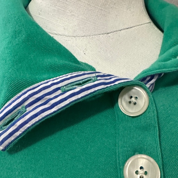 J Crew Factory Sweatshirt-S-Button Neck Side Detail-Kelly Green-60% Cotton-EUC - Picture 5 of 16